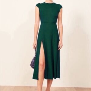 NWT Reformation Gavin Dress Green